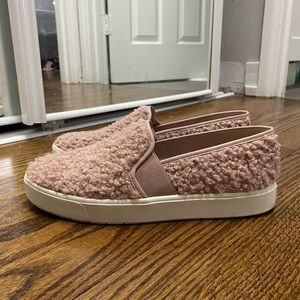 Vince faux shearling slip on sneakers
